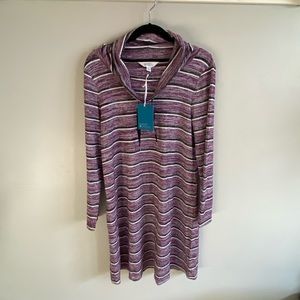 New- Long sleeve stripped sweater dress